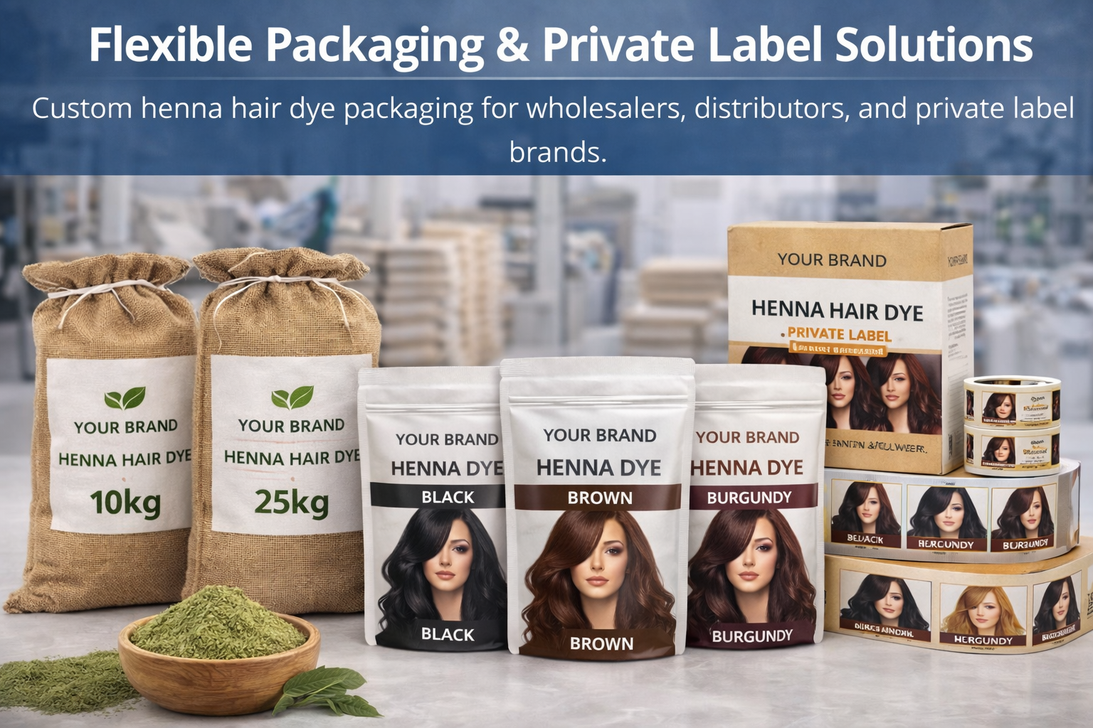 Flexible Packaging & Private Label Solutions Henna Based Hair Dyes